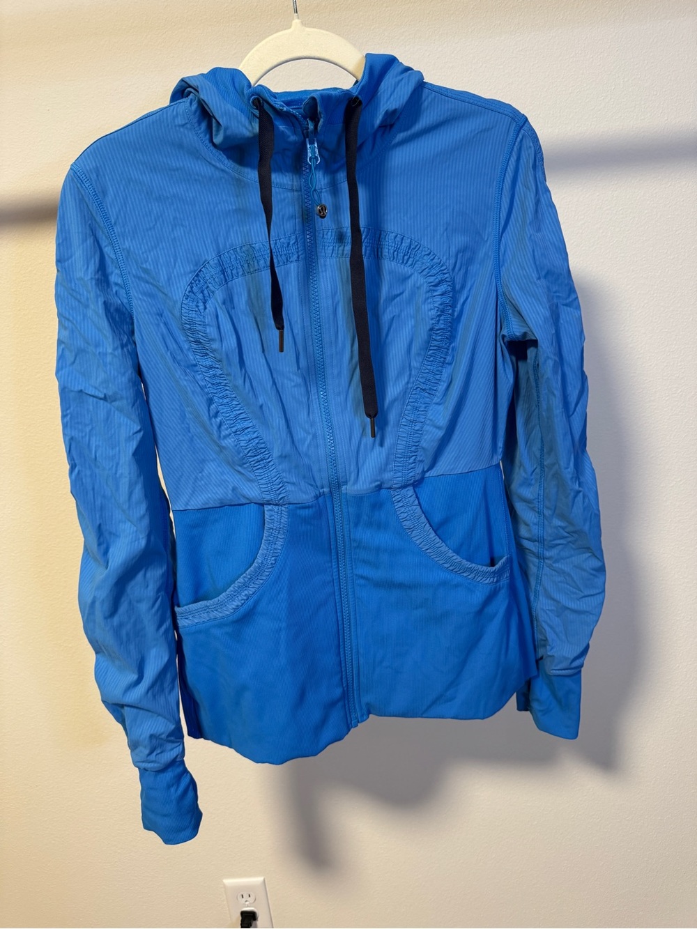 Lululemon Dance Studio Jacket Reversible Blue Hooded Zip Womens Sz 6/8